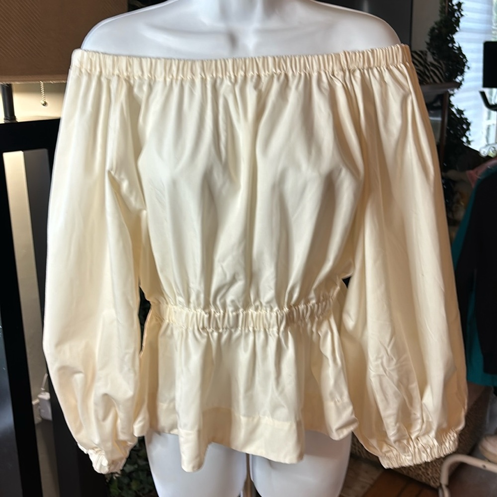 Molly Goddard Ivory Marion Blouse. Size UK 10.